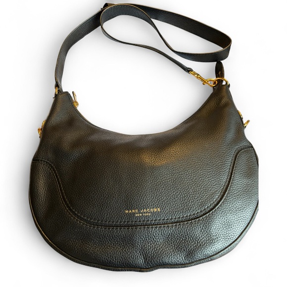 Marc Jacobs New York Black Pebbled Leather Hobo Shoulder Bag - Picture 1 of 7